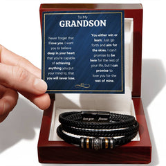 Never Forget Love You Forever (To My Grandson) – Bracelet