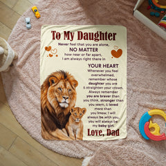 To My Daughter Never Feel Alone – Sherpa Fleece Blanket