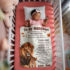 To My Daughter Never Feel Alone – Sherpa Fleece Blanket